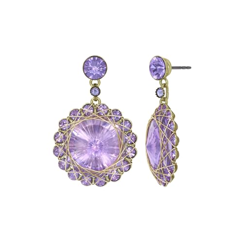 KONPLOT Ohrringe Steckverschluss 70's Circle lila antik Messing von Konplott