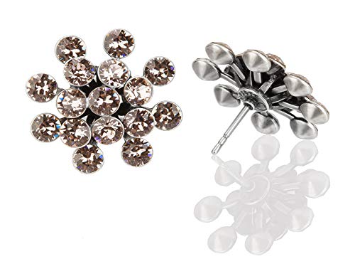 KONPLOTT Magic Fireball Classic Ohrstecker für Damen | Exklusive Designer-Ohrringe mit 32 Swarovski Steinen | Glamouröser Ohrschmuck passend zu jedem Anlass | Handgefertigter Damen-Schmuck | Rosa von Konplott