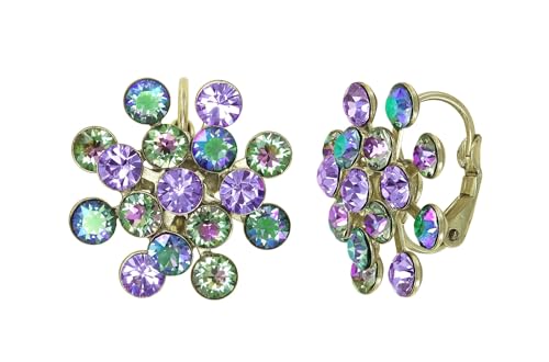 KONPLOTT Ohrringe Magic Fireball lila antik Messing Ohrhänger glänzend von Konplott