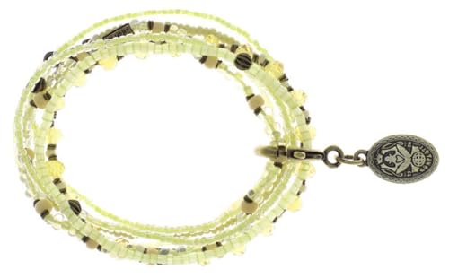 Konplott Petit Glamour d´Afrique - Armband elastisch - Gelb - Antikmessing von Konplott