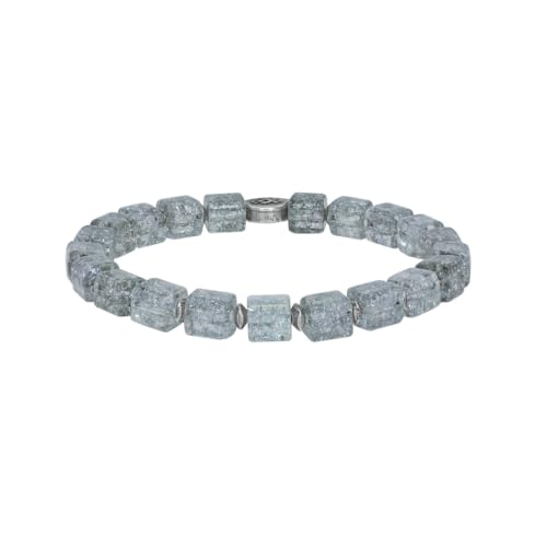 Konplott: Armband Cubes gecrashed, modernes flexibles Kristallwürfelarmband in gecrashed, für Damen/Frauen (dunkelgrau) von Konplott