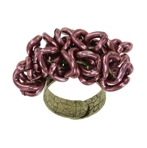 Konplott: Ring Unchained copper, moderner Gipsy-Ring mit Metallelementen in kupfer-rot, für Damen/Frauen von Konplott