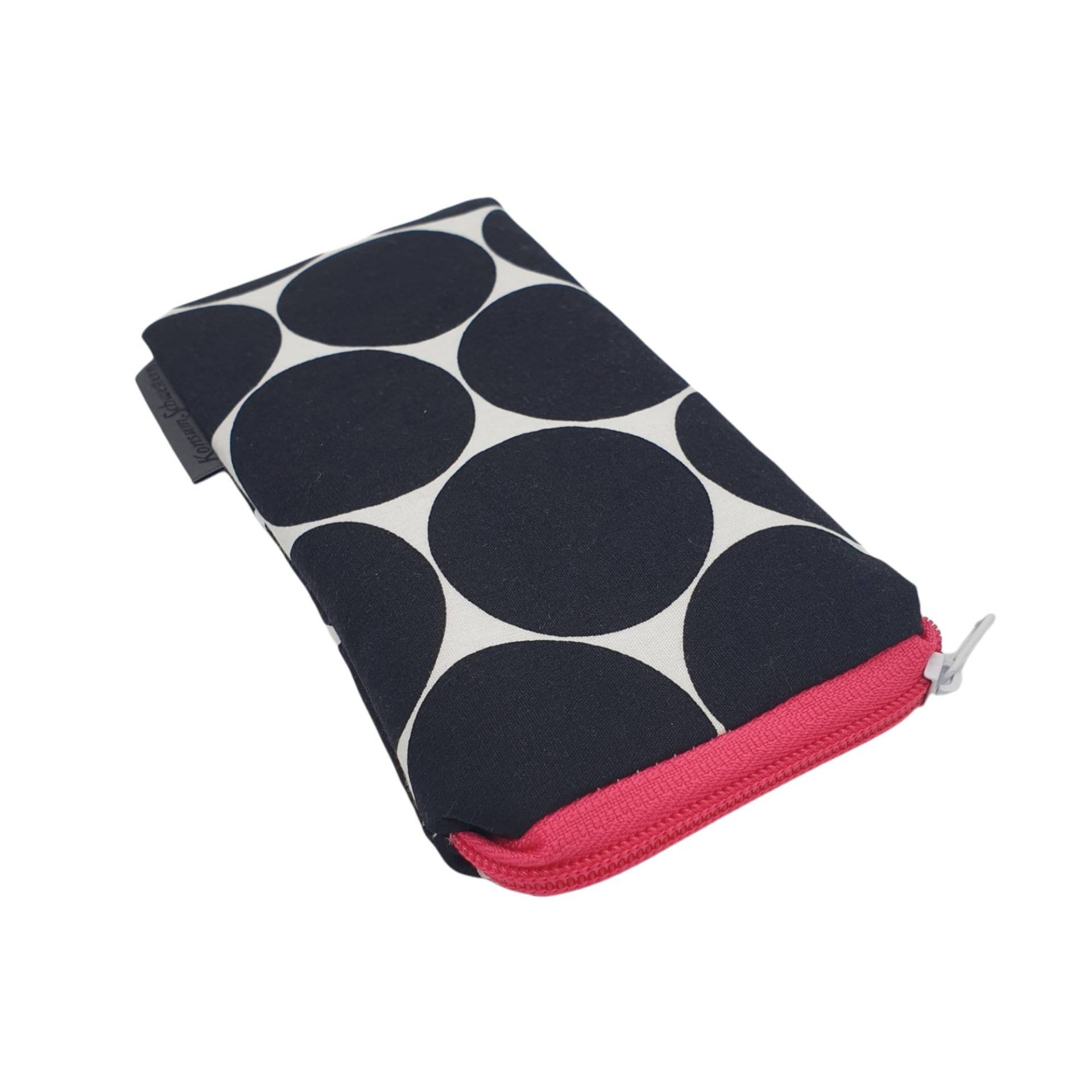 Brillenetui - Maxi Dots Schwarz Mit Pink Reißverschluss, Gepolstert Brillenetui - Maxi Dots Schwarz Mit Pink Reißverschluss, Gepolstert von KonsumSchwestern