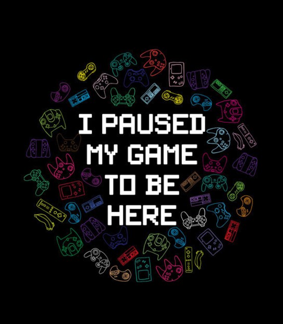 Männer T-Shirt - Ich Habe Mein Spiel Angehalten, Um Hier Zu Sein von KontonZen