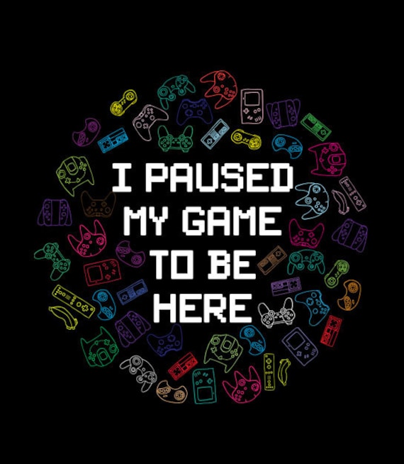 Männer T-Shirt - Ich Habe Mein Spiel Angehalten, Um Hier Zu Sein von KontonZen