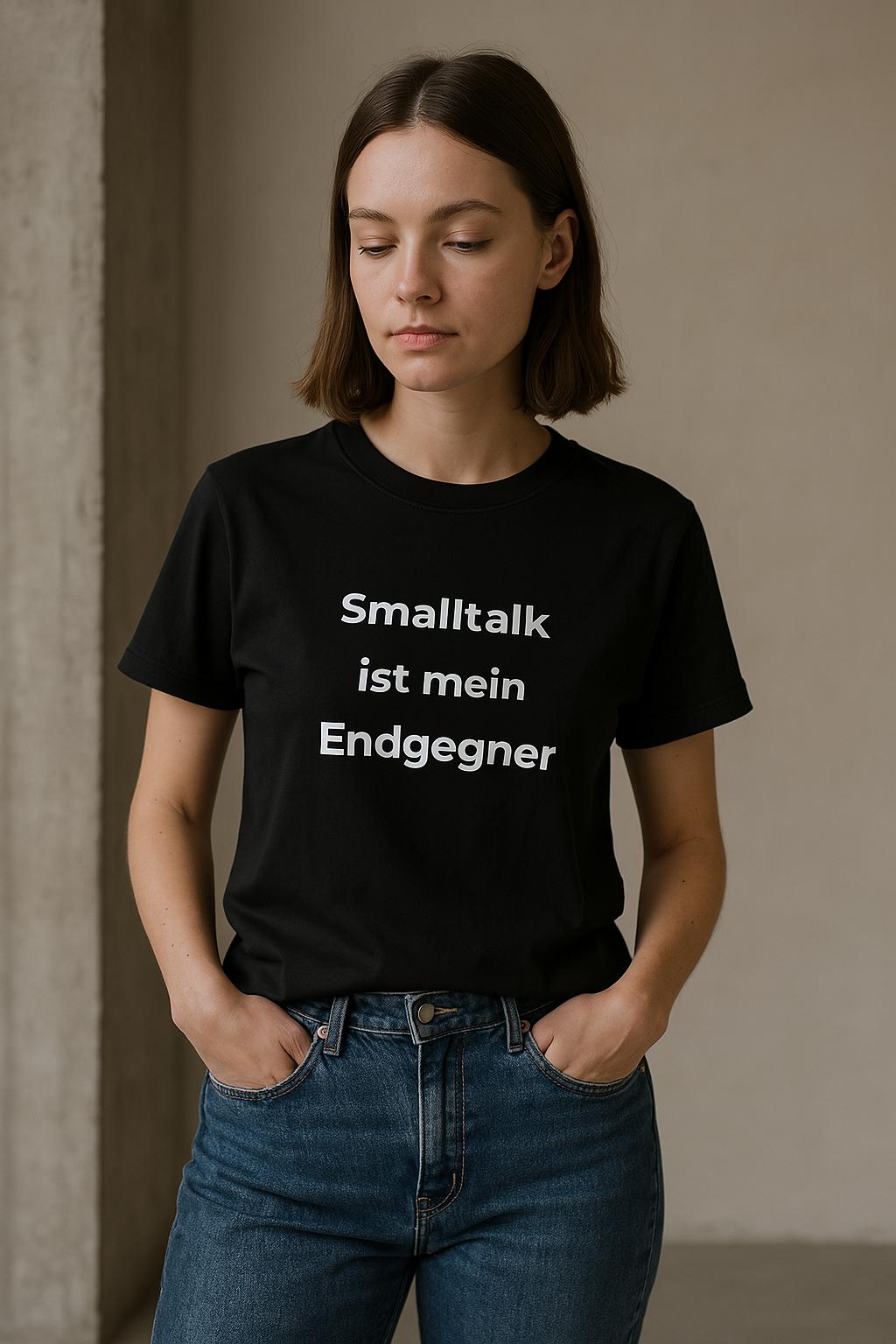 T-Shirt "Smalltalk Ist Mein Endgegner" | Introvertiert Nerd Shirt Sarkasmus Statement Geschenk Für Introvertierte Schwarz Weiß T-Shirt "Smalltalk Ist Mein Endgegner" | Introvertiert Nerd Shirt Sarkasmus Statement Geschenk Für Introvertierte Schwarz Weiß von Kontraste
