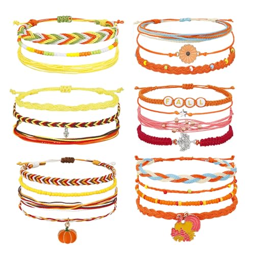 Konxi 24StK Surfer Armband für Frauen Herren Armbander Bunt Stoffarmband Boho Fußkettchen Surfer Armband Kinder Handmade Armbänder Freundschaftsarmband Set (A-21stk) von Konxi