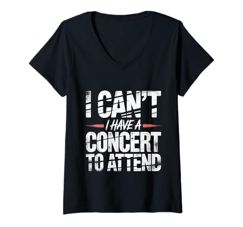Damen I Can't I Have A Concert to Attend Musikfan Priorität - T-Shirt mit V-Ausschnitt Damen I Can't I Have A Concert to Attend Musikfan Priorität - T-Shirt mit V-Ausschnitt von Konzertprioritäten und Besucherzahlen für Fans