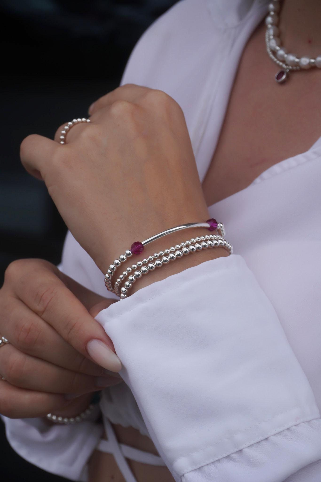925 Sterling Silber Tube Armband Mit Swarovski Geburtsstein, Armband, Armbänder, Geburtsstein 925 Sterling Silber Tube Armband Mit Swarovski Geburtsstein, Armband, Armbänder, Geburtsstein von KoochJewelry