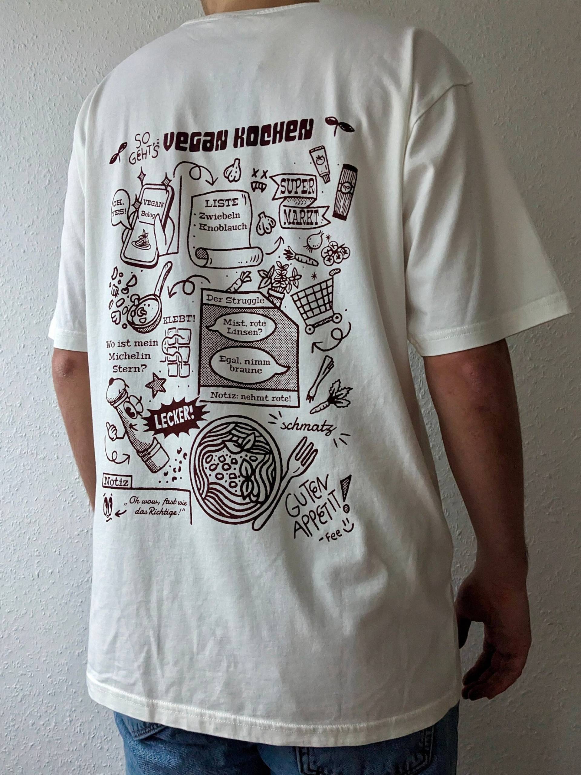 Vegan Kochen | Retro Cartoon T-Shirt Unisex Oversized Vegan Kochen | Retro Cartoon T-Shirt Unisex Oversized von Koohls