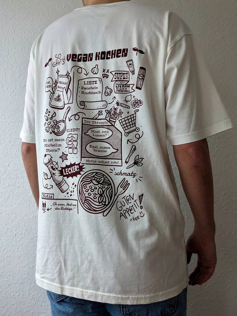 Vegan Kochen | Retro Cartoon T-Shirt Unisex Oversized Vegan Kochen | Retro Cartoon T-Shirt Unisex Oversized von Koohls