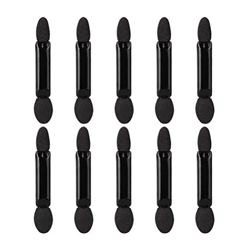 Koojawind 10 StüCke Make-Up Doppel-Ende Lidschatten Eyeliner Pinsel Schwamm Applikator Werkzeug, Kosmetik Professionelle Essential Eyeliner Lidschatten Pinsel von Koojawind