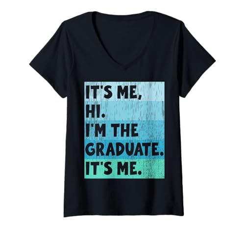 Damen It's me Hi I'm the GRADUATE It's me. Mädchen Jungen Kurzarm T-Shirt mit V-Ausschnitt Damen It's me Hi I'm the GRADUATE It's me. Mädchen Jungen Kurzarm T-Shirt mit V-Ausschnitt von Kool Designs for New Graduates