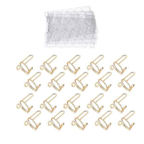 Koolenry 20 Stück Nagelringe, Verstellbare Nagelringe, Wiederverwendbar, Abnehmbar, Geschenk-Ring-Set für Damen mit Selbstklebenden Nagellaschen, Gold von Koolenry