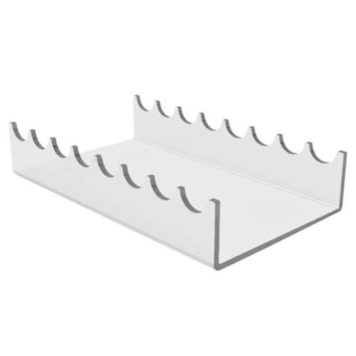 Koolenry Doppelseitiger Make-Up-Pinsel-Organizer Aus Acryl, 8 Fächer, Kosmetikaufbewahrung (Transparent), 1 Packung von Koolenry