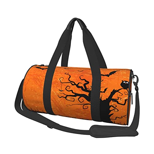 Reisetasche mit Halloween-Druck, für Männer und Frauen, 45 x 22,9 cm, Orange, Schwarz, Einheitsgröße von Koolr