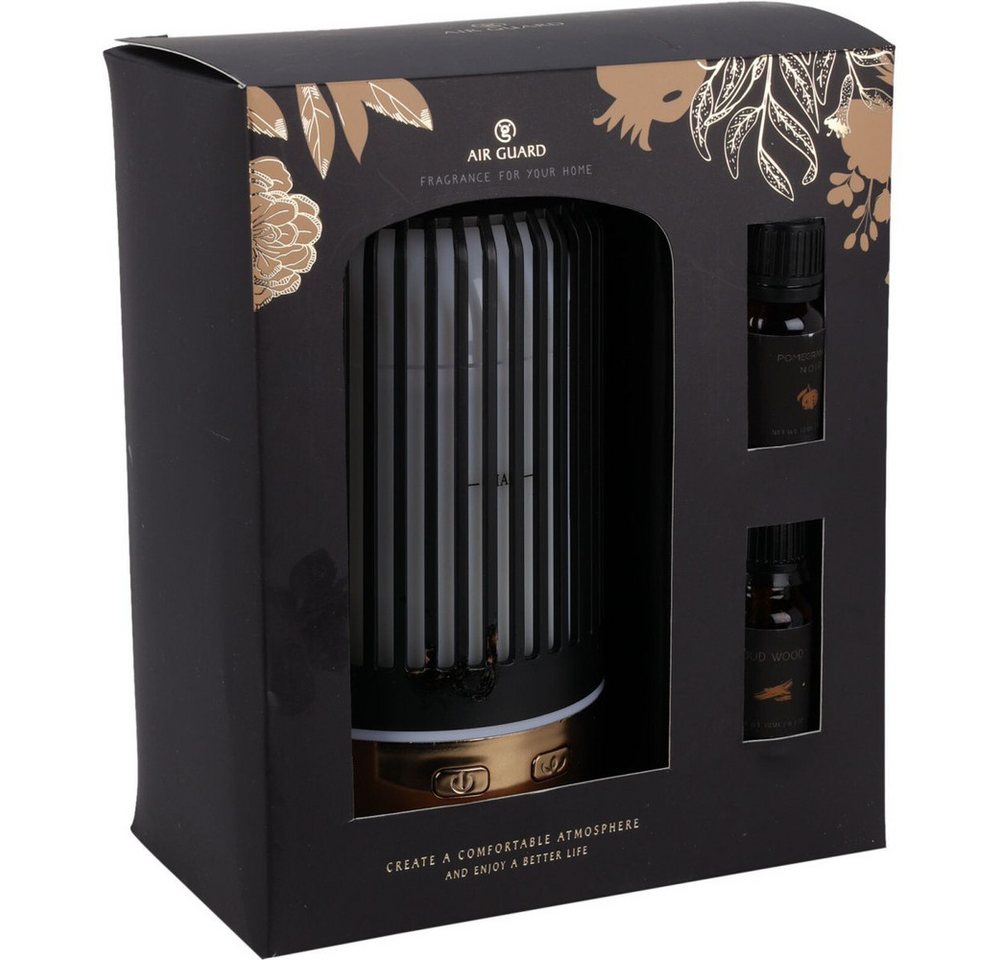 Koopmann Handwärmer Diffuserset - Diffuser mit 2 Düften - schwarz/gold von Koopmann