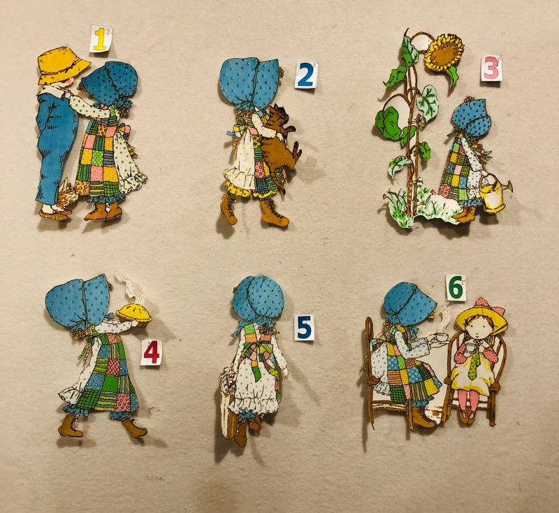 Vintage Holly Hobbie Aufbügeln Applikationen - Kauf Einzeln Oder Im Set Von 6 von KoopsKountryKalico