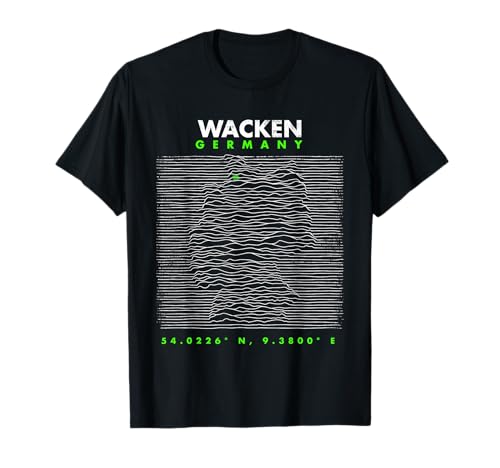 Koordinaten Deutschlands Deutschland Wacken T-Shirt, Herren, Schwarz, S, Klassisch Halbarm T-Shirt Koordinaten Deutschlands Deutschland Wacken T-Shirt, Herren, Schwarz, S, Klassisch Halbarm T-Shirt von Koordinaten Deutschlands