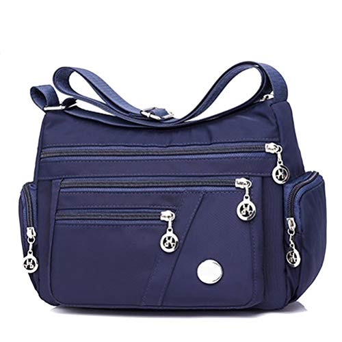 Koowaa Womens Multi Pocket Casual Umhängetasche Größere Kapazität Wasserdichte Nylon Umhängetasche Messenger Handtasche zum Einkaufen Wandern Täglicher Gebrauch von Koowaa