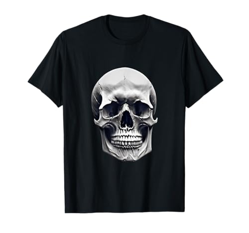 Kopf Der Toten Realistischer Toten Kopf T-Shirt, Herren & Damen, Unisex, Schwarz, Kurzarm, Klassisch, S, EU 38.5, Crew-Ausschnitt, Normal, Regulär, Small, Polyester 100% Kopf Der Toten Realistischer Toten Kopf T-Shirt, Herren & Damen, Unisex, Schwarz, Kurzarm, Klassisch, S, EU 38.5, Crew-Ausschnitt, Normal, Regulär, Small, Polyester 100% von Kopf Der Toten