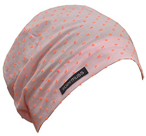 Kopfmuss - Damen Superleichte Sommermütze KoS1147 - M, Sommertraum Rose/Neonorange von Kopfmuss