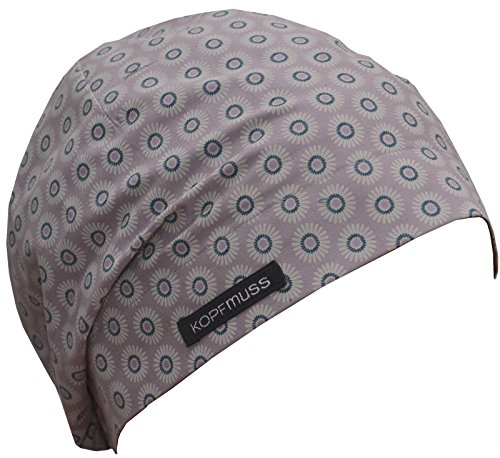 Kopfmuss Mütze mit Jerseyfutter, Unisex, in verschiedenen Designs, KoSG1200, Gänseblümchen hellviolett, Small von Kopfmuss