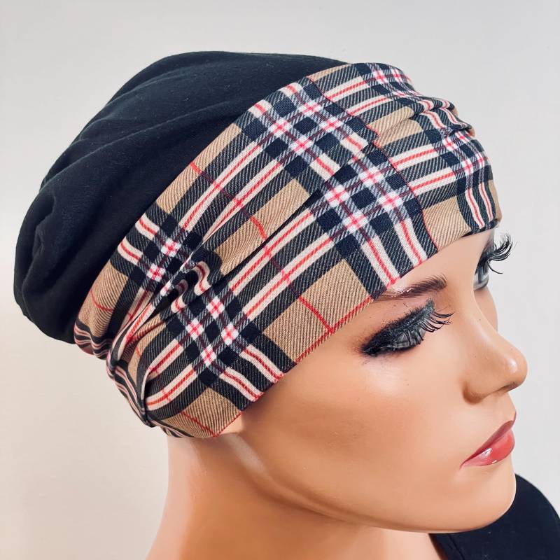 2-Tlg. Kombiset Beanie/Mütze + Stirnband Ideal Bei Chemotherapie Oder Als Chices Accessoire Chemo Mütze Kopftuch Krebs von KopfundKragen