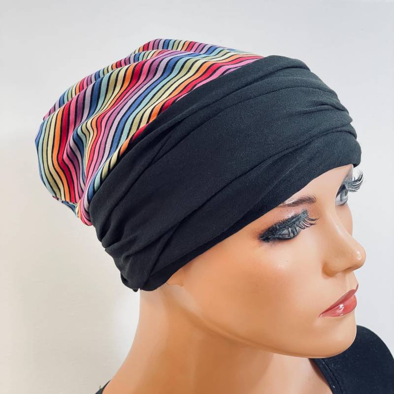 2-Tlg. Kombiset Beanie/Mütze + Stirnband Ideal Bei Chemotherapie Oder Als Chices Accessoire Chemo Mütze Kopftuch Krebs von KopfundKragen