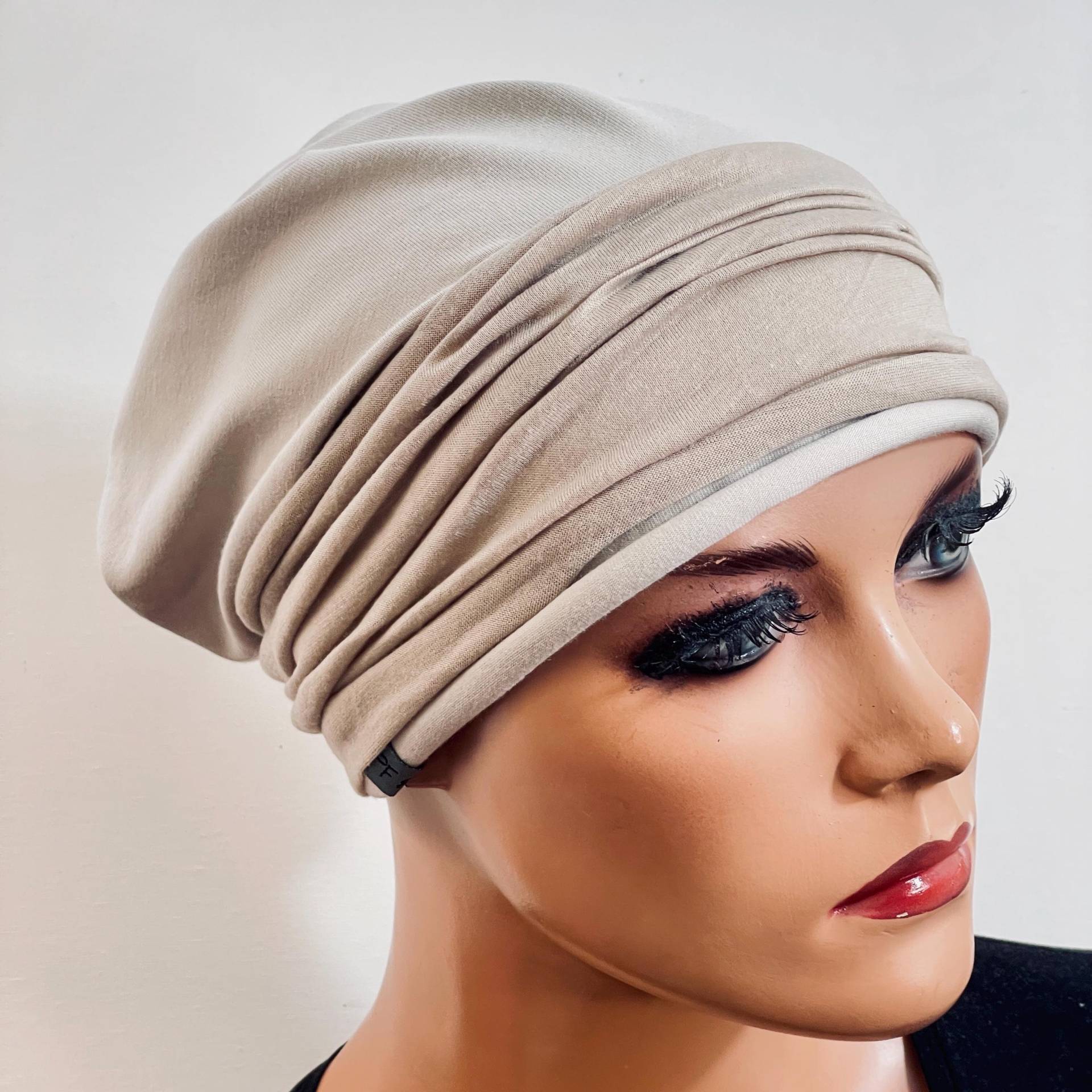 2-Tlg. Kombiset Beanie/Mütze + Stirnband Ideal Bei Chemotherapie Oder Als Chices Accessoire Chemo Mütze Kopftuch Krebs von KopfundKragen