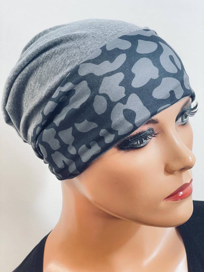 2-Tlg. Kombiset Beanie/Mütze + Stirnband Ideal Bei Chemotherapie Oder Als Chices Accessoire Chemo Mütze Kopftuch Krebs von KopfundKragen