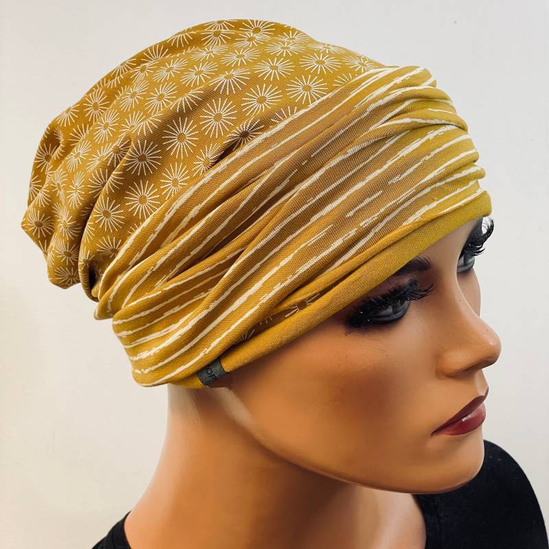 2-Tlg. Kombiset Beanie + Stirnband Ideal Bei Chemotherapie Oder Als Chices Accessoire Von Kopf & Kragen Design Chemo von KopfundKragen