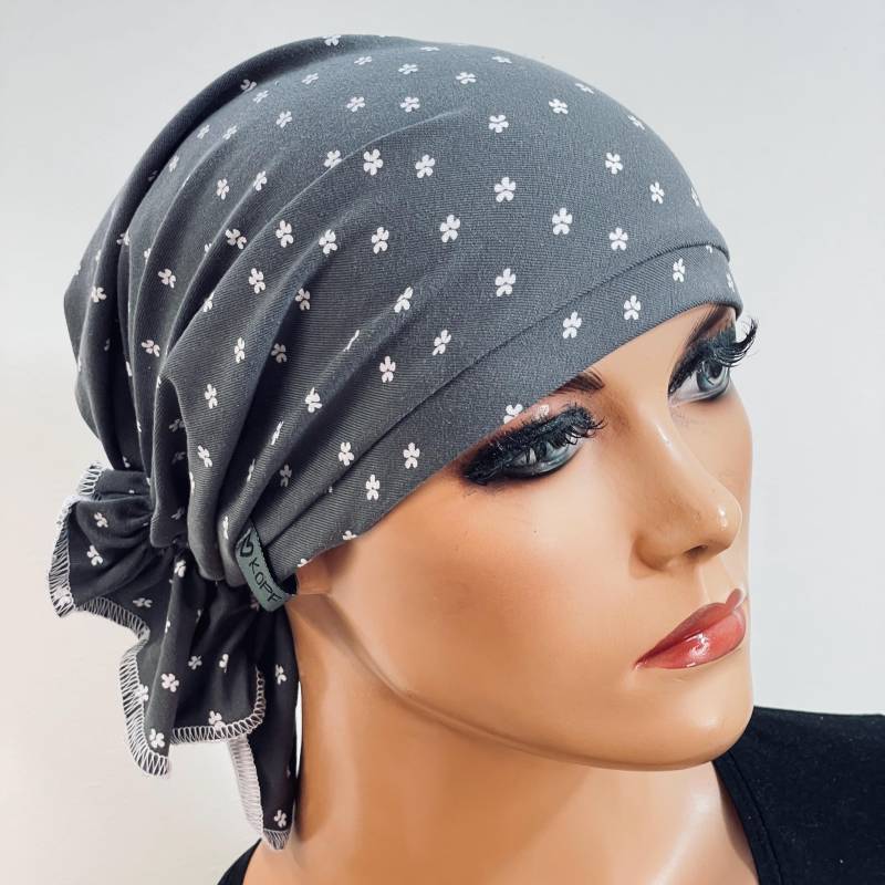 Bandana Ohne Binden Praktisch Bequem Chemomütze Kopfbedeckung Krebs Chemotherapie Turban Kopftuch Cancer Kappe Chemo Mütze von KopfundKragen