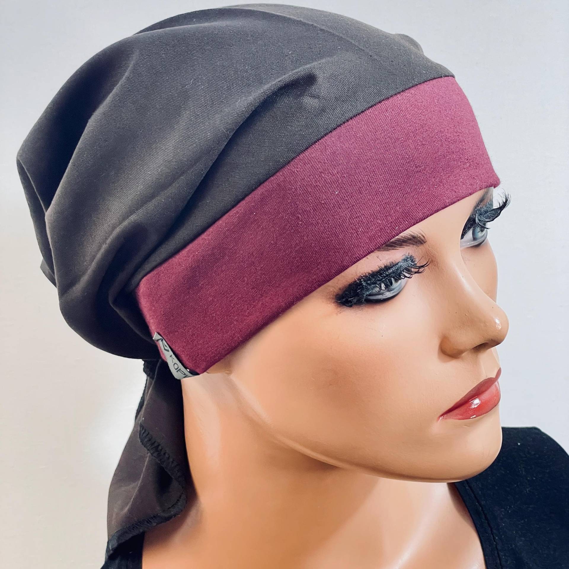 Kopftuch-Mütze Traumhaft Baumwolle Leicht Bequem Und Praktisch Chemomütze Chemokopftuch, Kopftuch Chemo, Kopfbedeckung von KopfundKragen