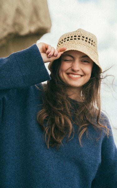 Kopyto BARIBAL - Damen Oversize Boxy Stickpullover aus Merino-wolle RWS- zertifiziert von Kopyto