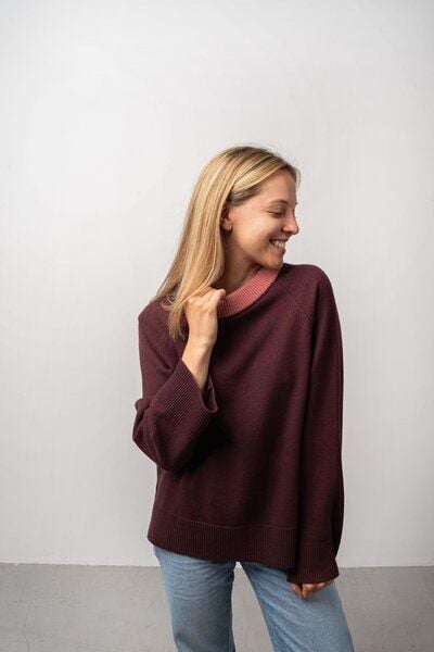 Kopyto BARIBAL - Damen Oversize Boxy Stickpullover aus Merino-wolle RWS- zertifiziert von Kopyto