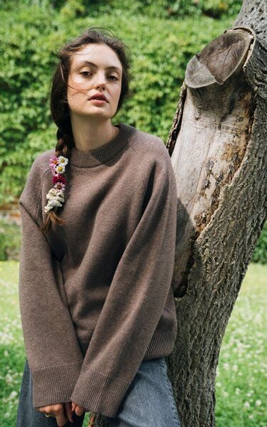 Kopyto BARIBAL - Damen Oversize Boxy Stickpullover aus Merino-wolle RWS- zertifiziert von Kopyto