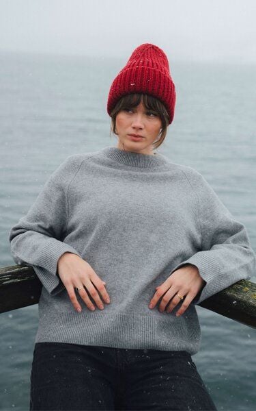 Kopyto BARIBAL - Damen Oversize Boxy Stickpullover aus Merino-wolle RWS- zertifiziert von Kopyto