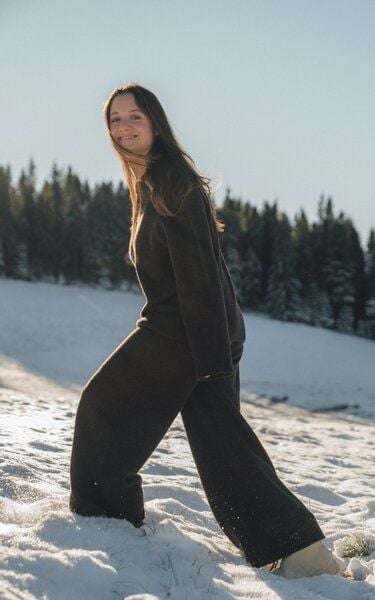 Kopyto EMU – Damen Wollhose, Bequeme Stoffhosen aus 100 % Merinowolle RWS von Kopyto