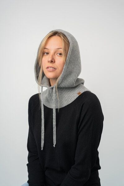 Kopyto Feinstrick Balaclava CAPYBARA Plüsch Wollkapuze 100% Merinowolle RWS-zertifiziert Eco von Kopyto