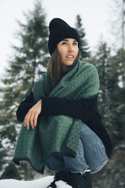 Kopyto Feinstrick Schal SORBUS Winterschal Zweifarbig Gestrickt aus mulesingfreier Merinowolle 100% RWS-zertifiziert von Kopyto