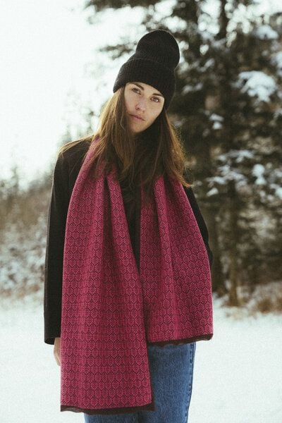 Kopyto Feinstrick Schal SORBUS Winterschal Zweifarbig Gestrickt aus mulesingfreier Merinowolle 100% RWS-zertifiziert von Kopyto