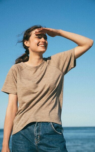 Kopyto KAMELEON Damen T-Shirt aus 100% RWS-zertifizierter Merinowolle von Kopyto