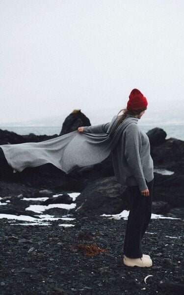 Kopyto MANUL - Großer Schal aus 100% Merinowolle RWS- zertifiziert Eco Feinstrick Plüsch von Kopyto