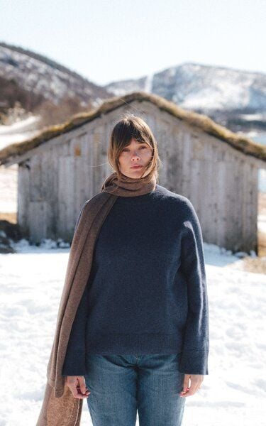 Kopyto MANUL - Großer Schal aus 100% Merinowolle RWS- zertifiziert Eco Feinstrick Plüsch von Kopyto