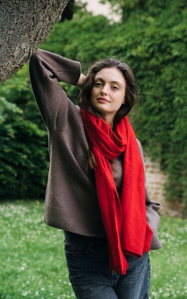 Kopyto MANUL - Großer Schal aus 100% Merinowolle RWS- zertifiziert Eco Feinstrick Plüsch von Kopyto