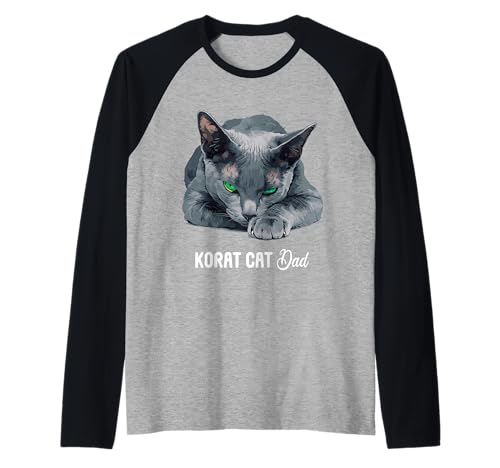 Herren Korat Dad Kätzchen Korat Katze Raglan Herren Korat Dad Kätzchen Korat Katze Raglan von Korat Cat Korat Katze Haustier Shop