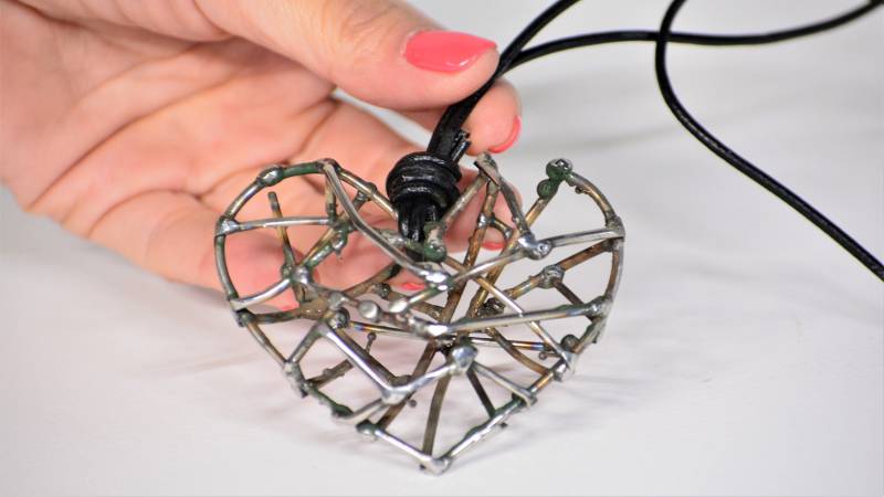 Großen Offenen Herzen Anhänger Frauen Schmuck Großes Herz Statement Halskette Rustikale Mode von Korcho