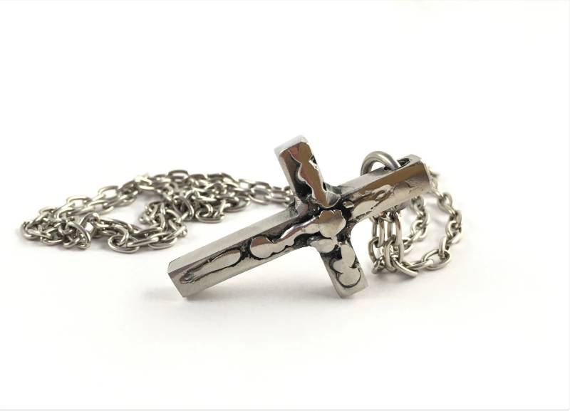 Herren Kreuz Halskette, Unisex Handgemachte Robustes Kreuz, Rustikales Schmuck von Korcho