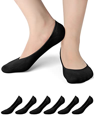 Damen Unsichtbare Socken – 6 Paar Rutschfeste Sneaker Socken Damen Baumwolle Ultra Low Cut Füßlinge Atmungsaktiv Bequem Haltbar für Loafer von Kordear
